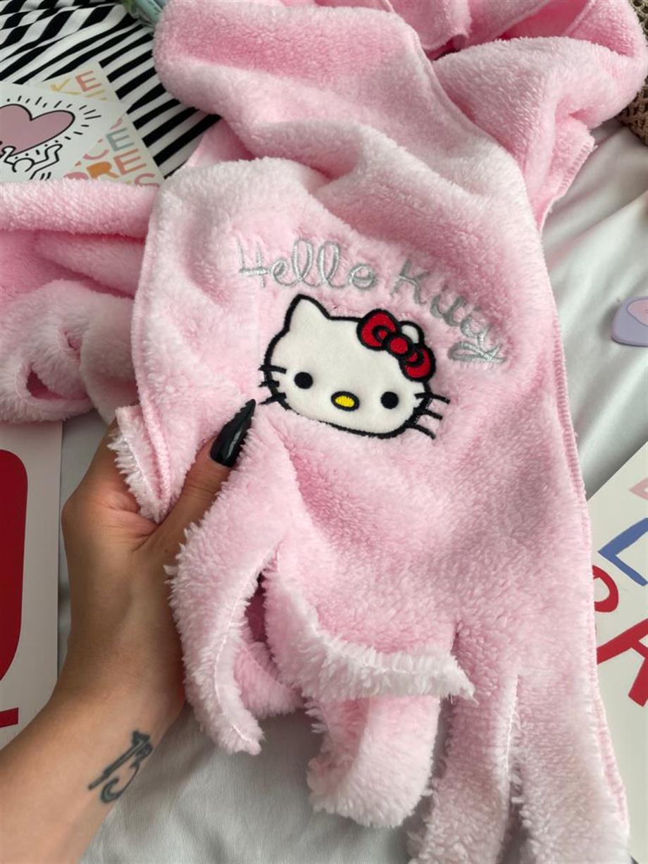 Pink Kitty Peluş Atkı