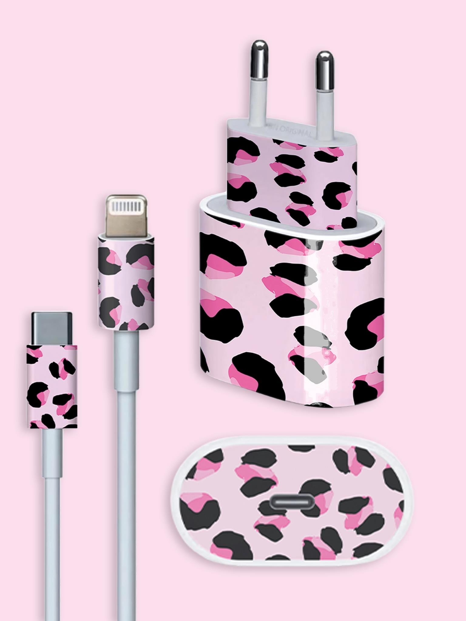 Pink Leo Şarj Adaptör Sticker Seti