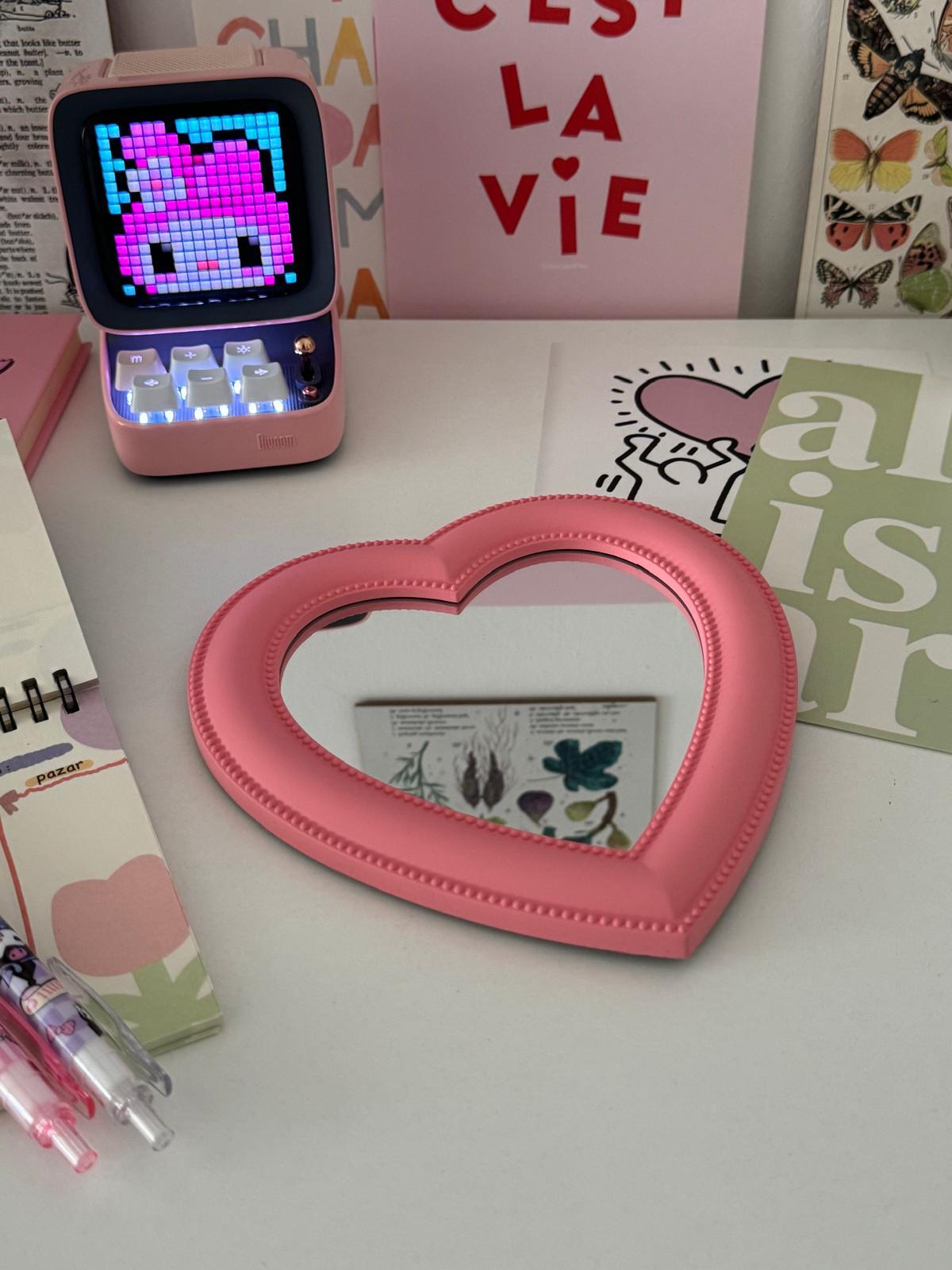 Pink Love Küçük Makyaj Aynası