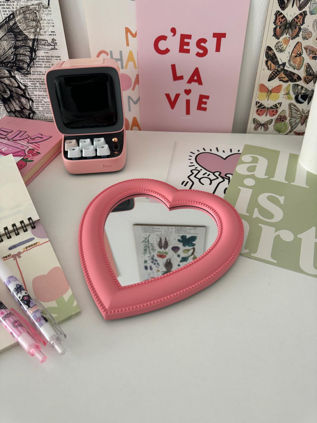 Pink Love Küçük Makyaj Aynası