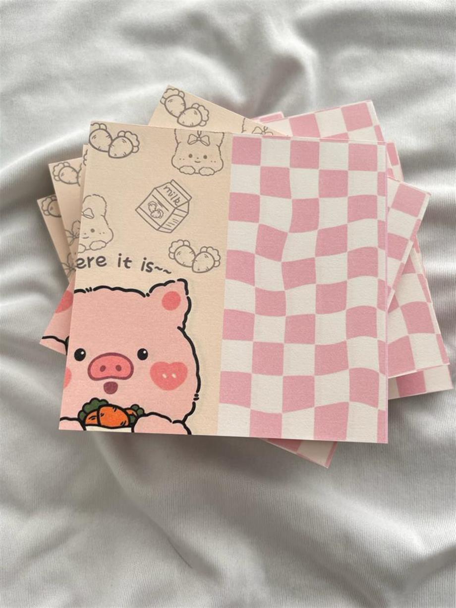 Pink Pig Memo Pad Kare Not Defteri