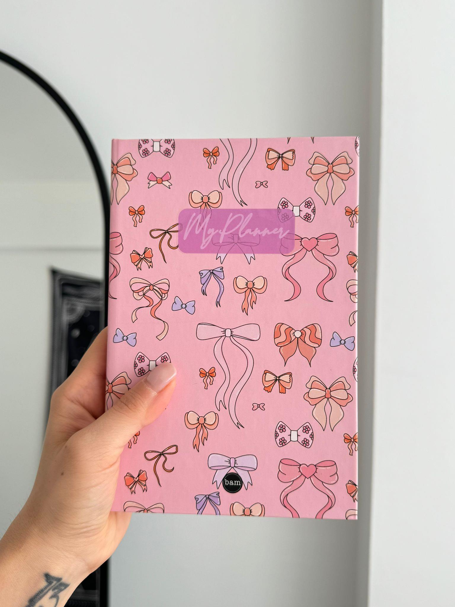 Pink Ribbon Lastikli Sert Kapak Defter
