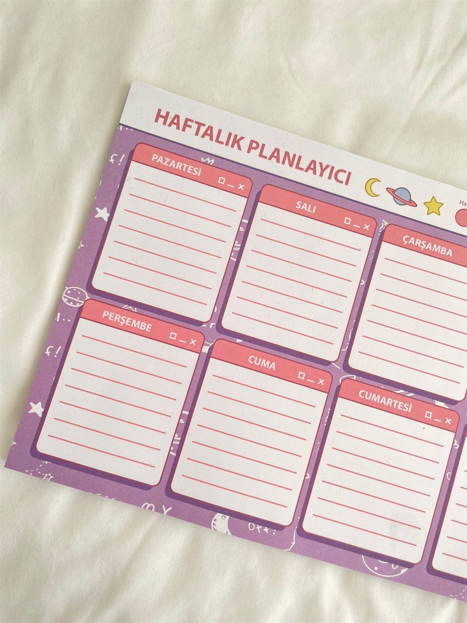 Planet A4 Haftalık Planlayıcı