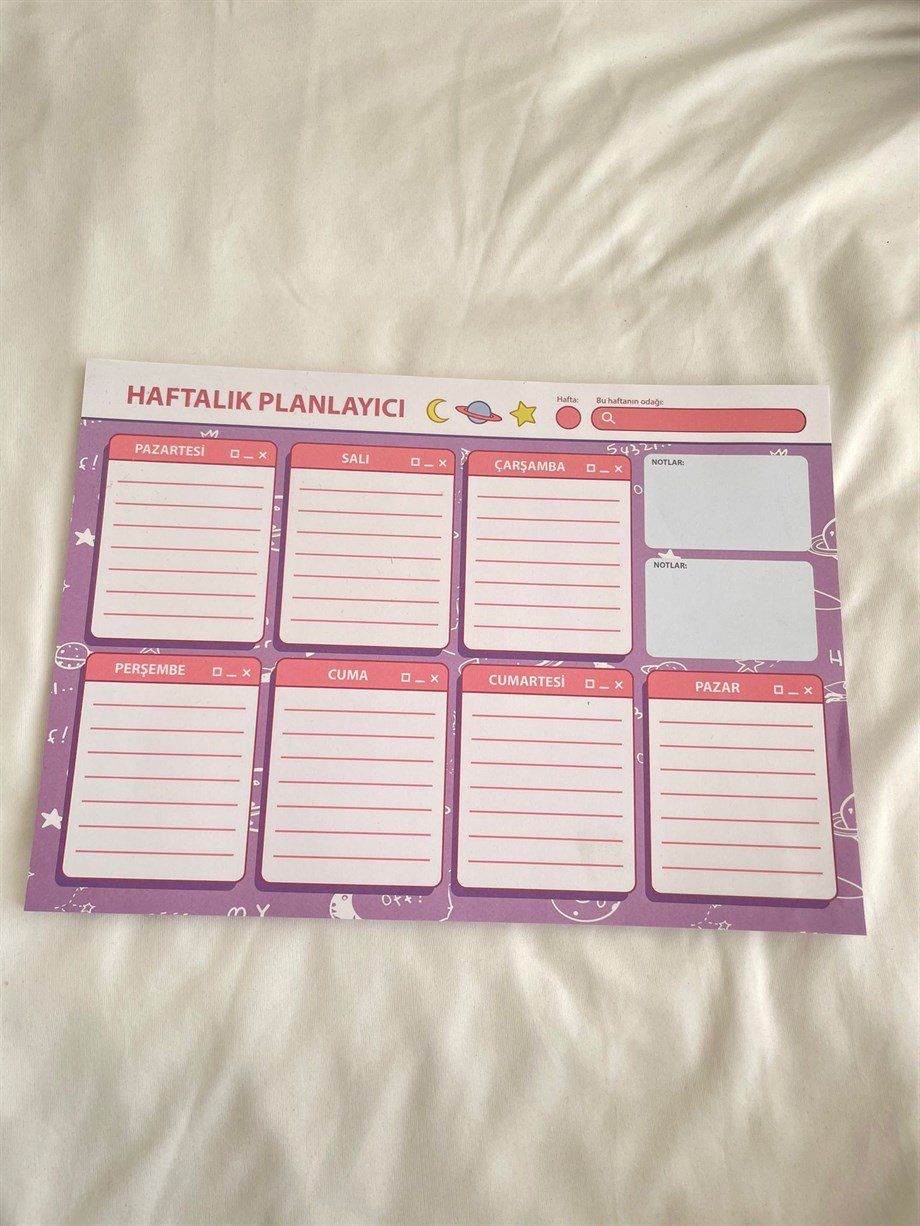 Planet A4 Haftalık Planlayıcı