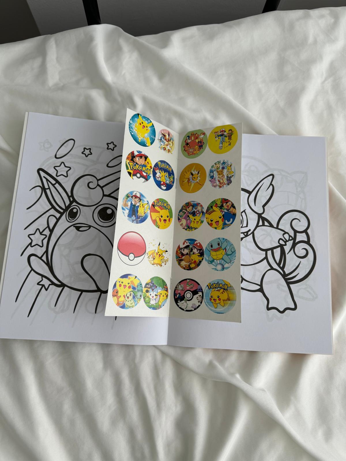 Pokemon Boyama Kitabı Sticker Hediyeli
