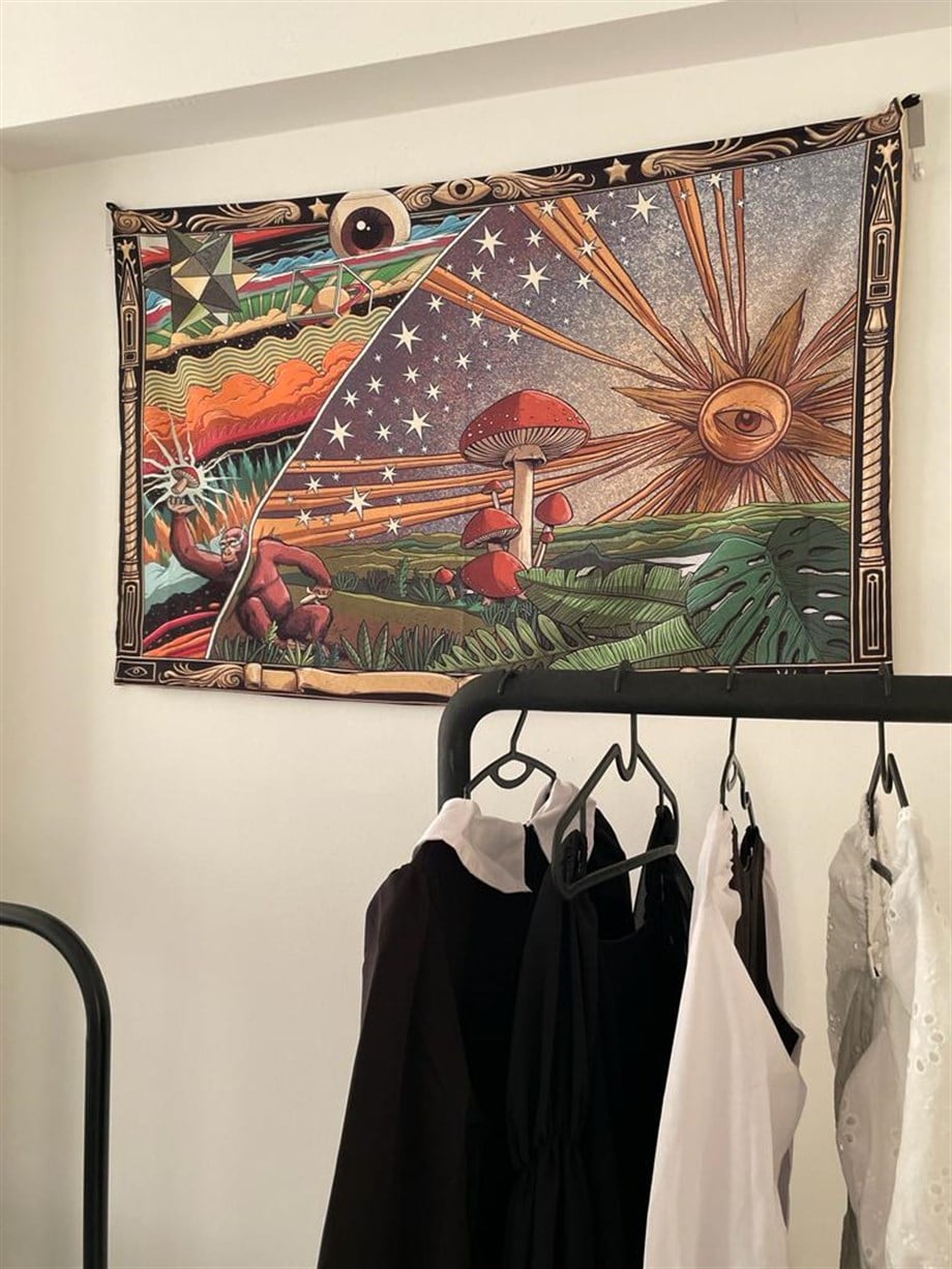 Psy Muhsroom and Sun Duvar Örtüsü - Wall Tapestry I 70 x 100 cm