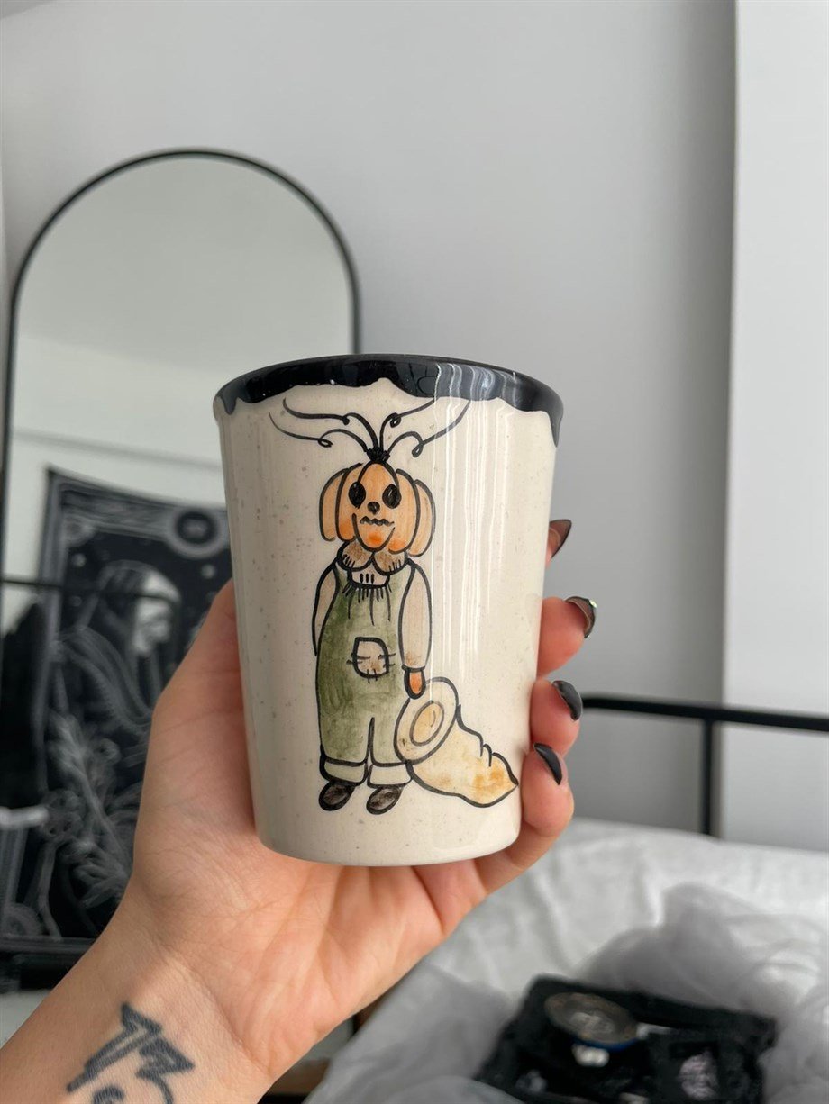 Pumpkin Boy Kulpsuz Seramik Kupa I Handmade