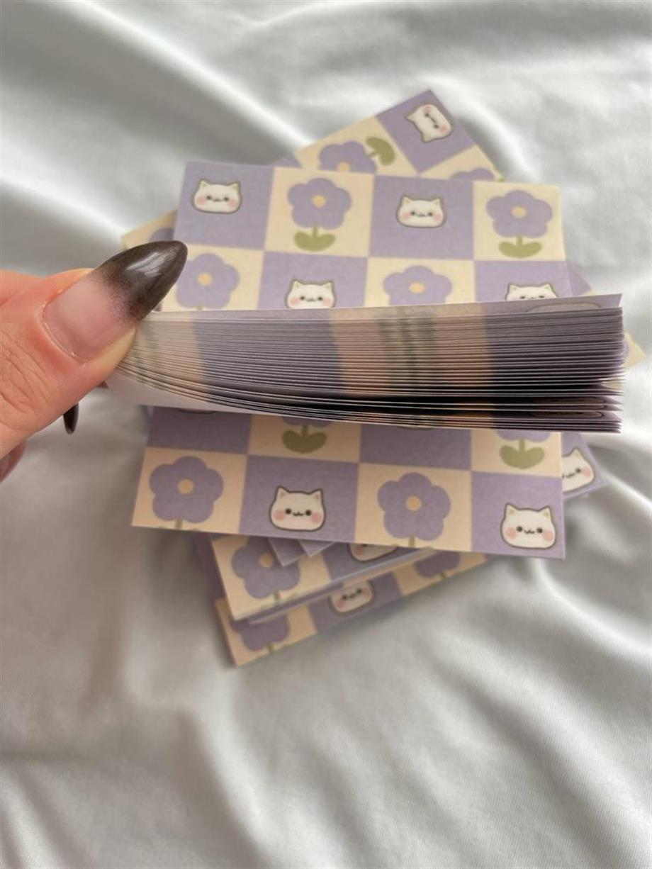 Purple Cat Memo Pad Kare Not Defteri