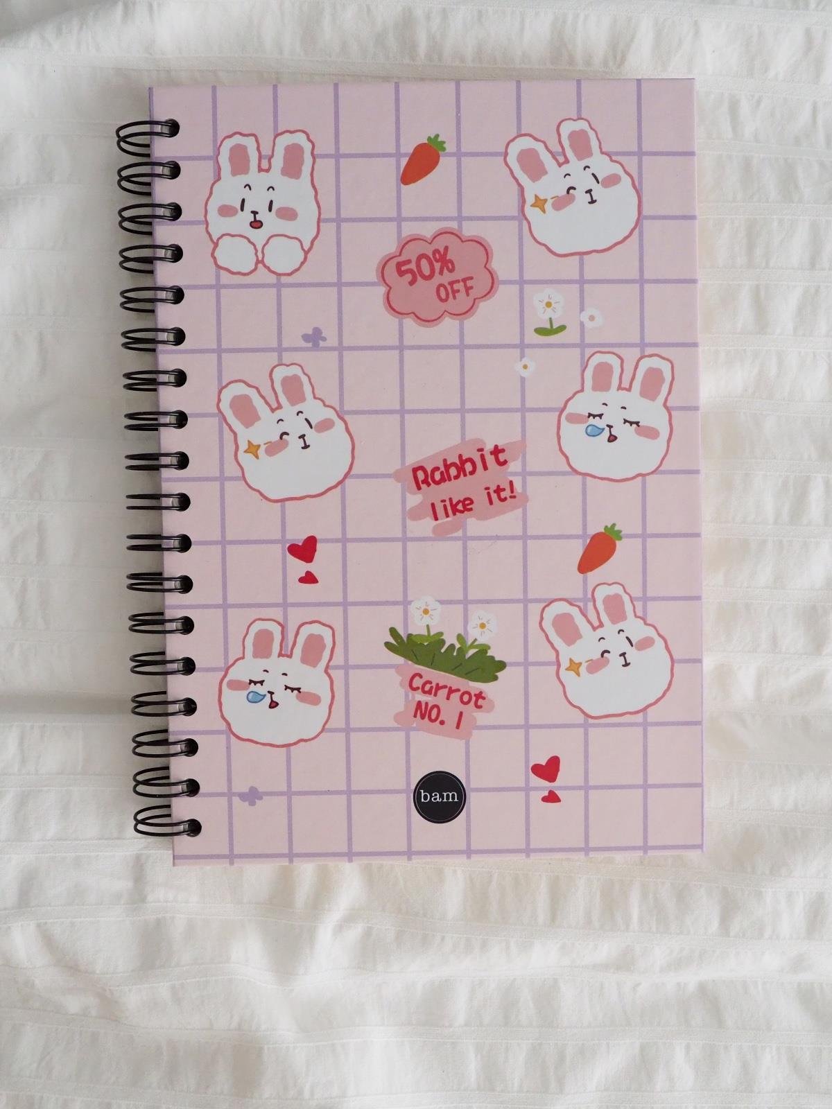 Rabbit Like It Tasarımlı Spiralli Defter