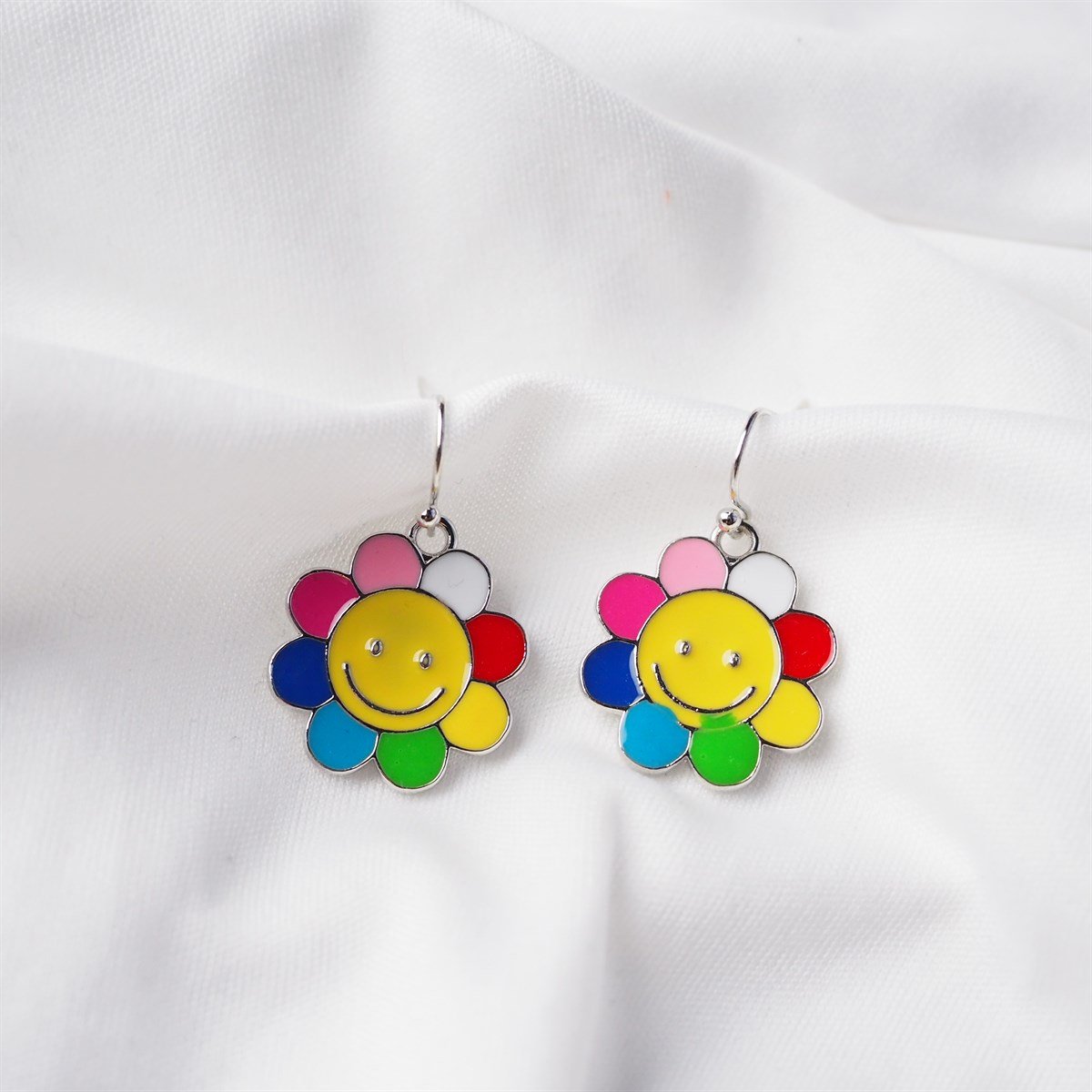 Rainbow Flower Küpe