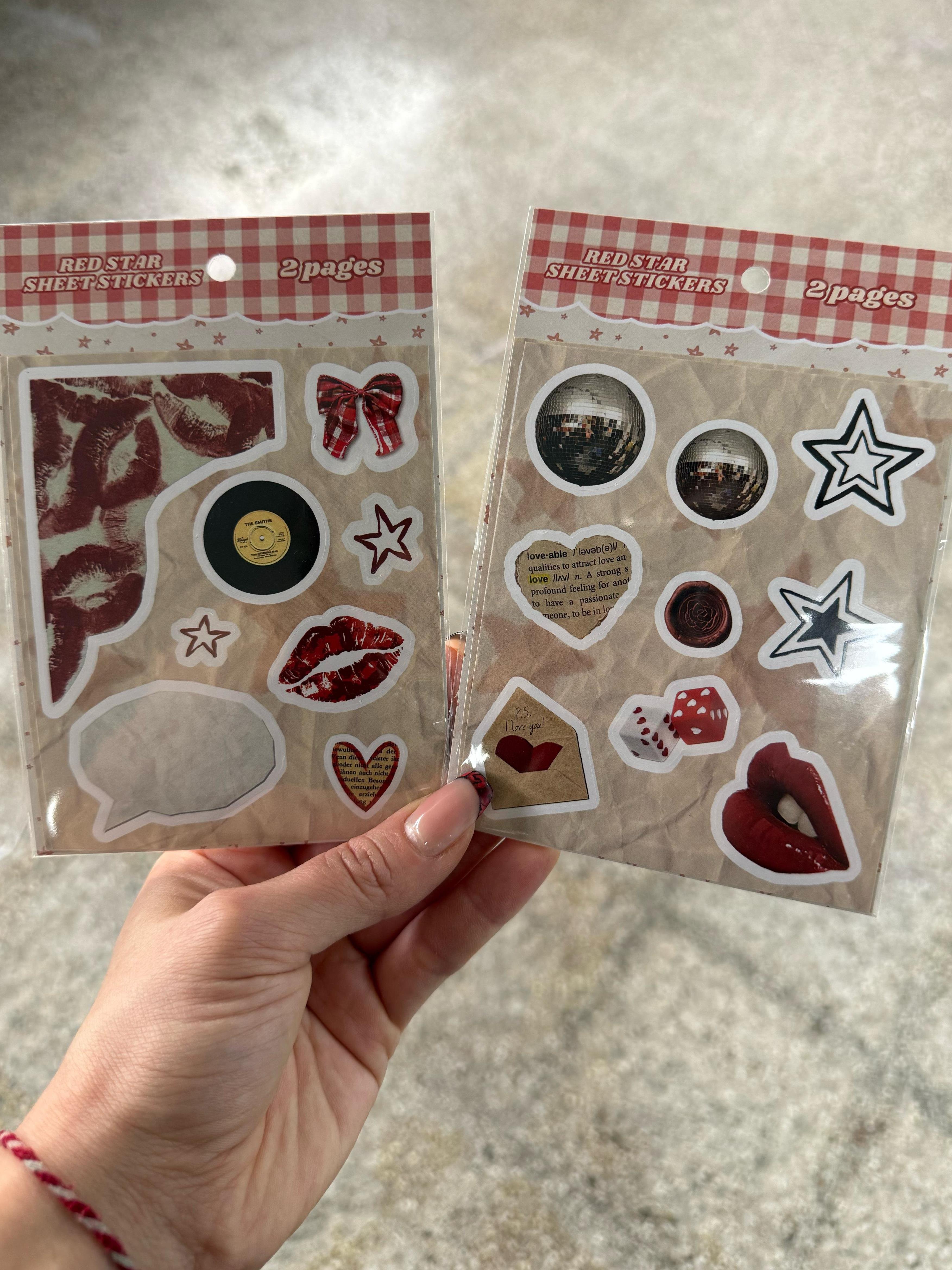 Red Star 2li Sayfa Sticker