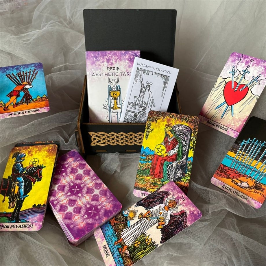 REGIN AHŞAP KUTULU AESTHETIC TAROT DESTESİ V2
