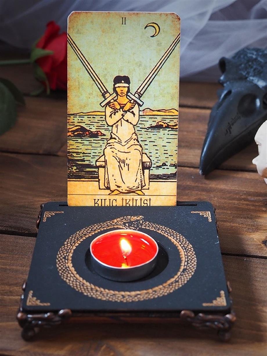 Regin Snake Cırcle Tarot Tutucu & Mumluk