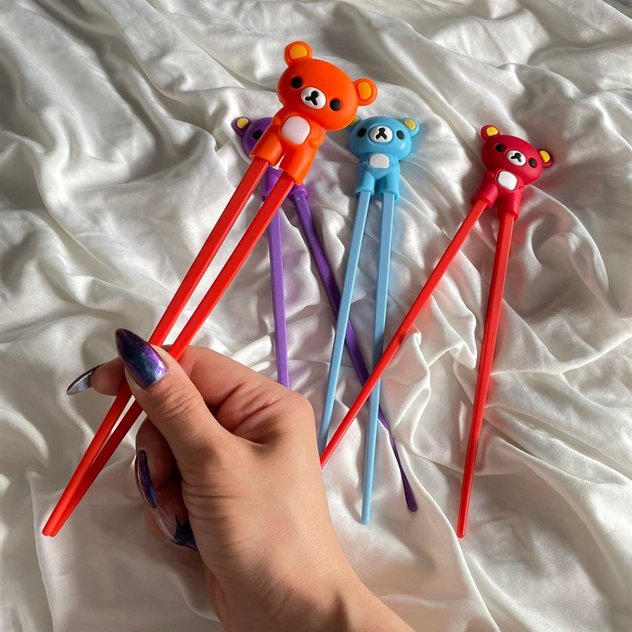 Renkli Chopstick Ve Chopstick Öğrenme Aparatı