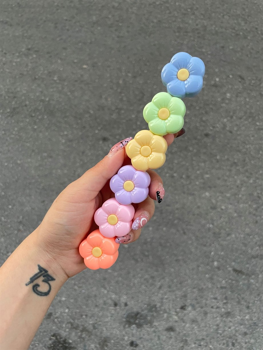 Renkli Papatyalar Fosforlu Kalem Seti