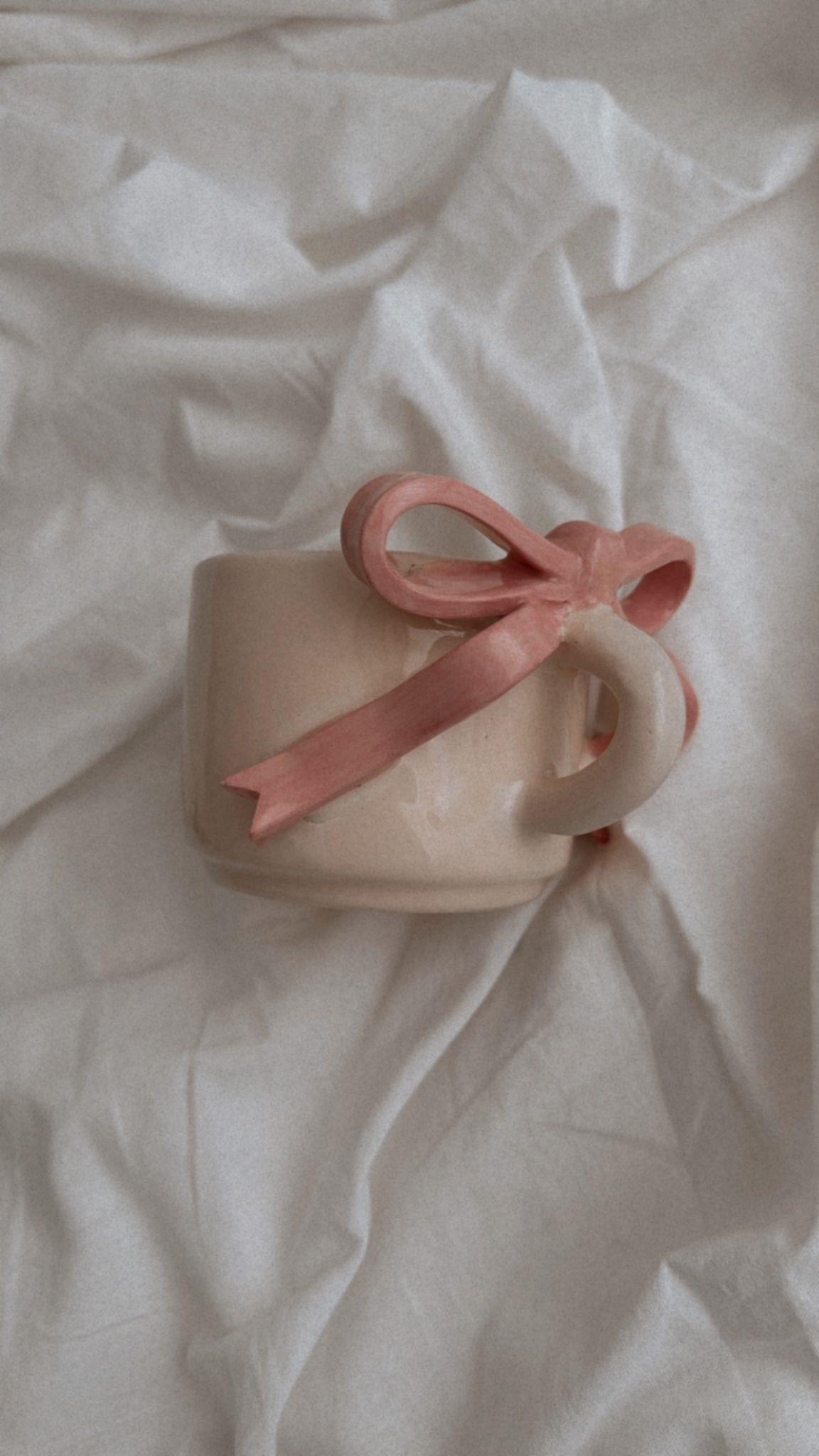 Ribbon Seramik Kupa Handmade