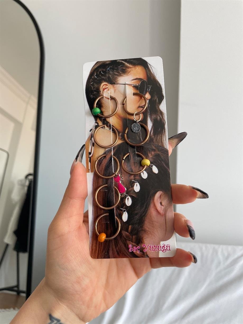 Rose 8li Saç Yüzüğü