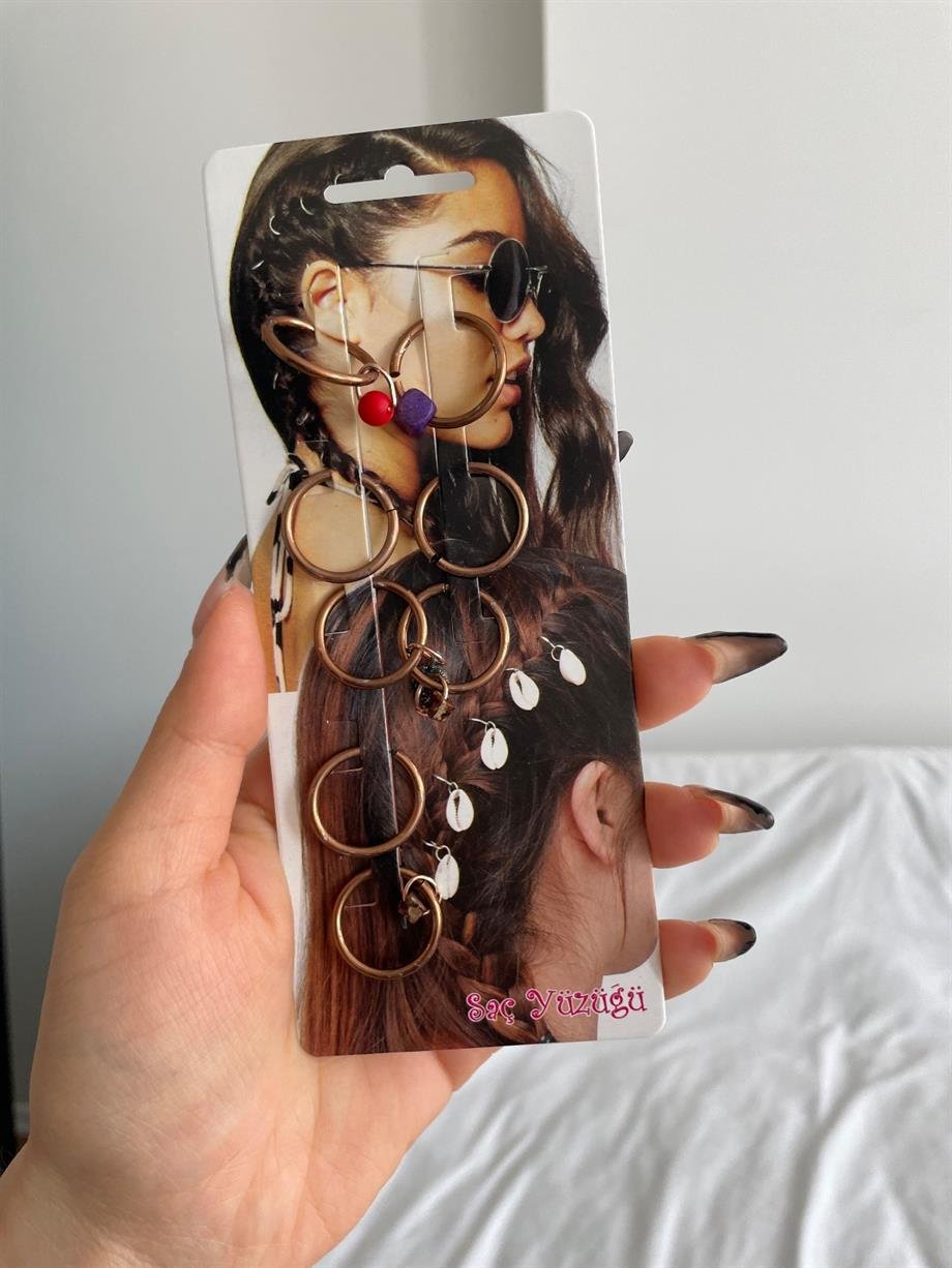 Rose 8li Saç Yüzüğü