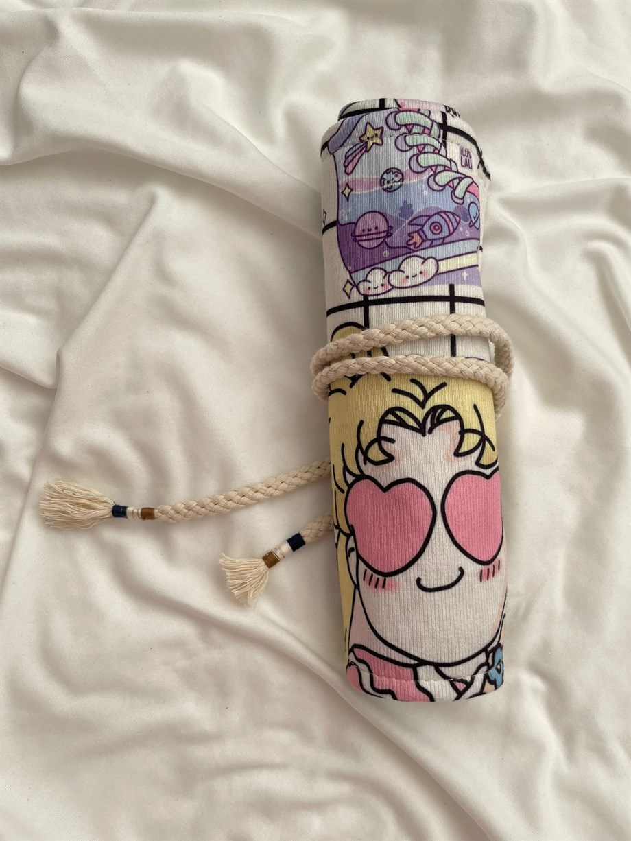 Sailor Moon Aesthetic Collage Baskılı Rulo Kalemlik