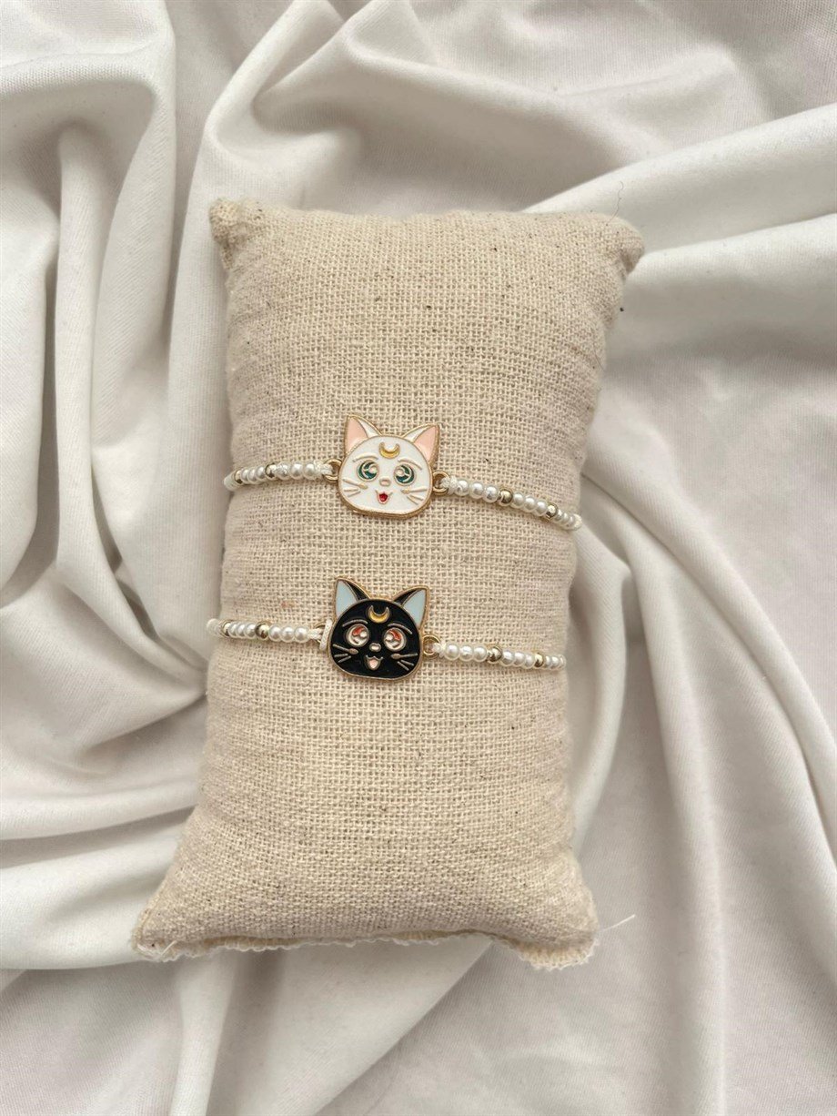 Sailor Moon Cat Boncuklu İp Bileklik