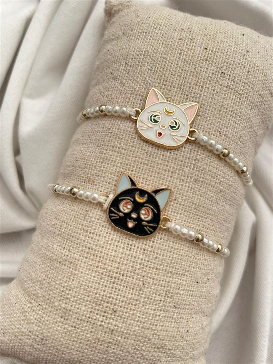 Sailor Moon Cat Boncuklu İp Bileklik