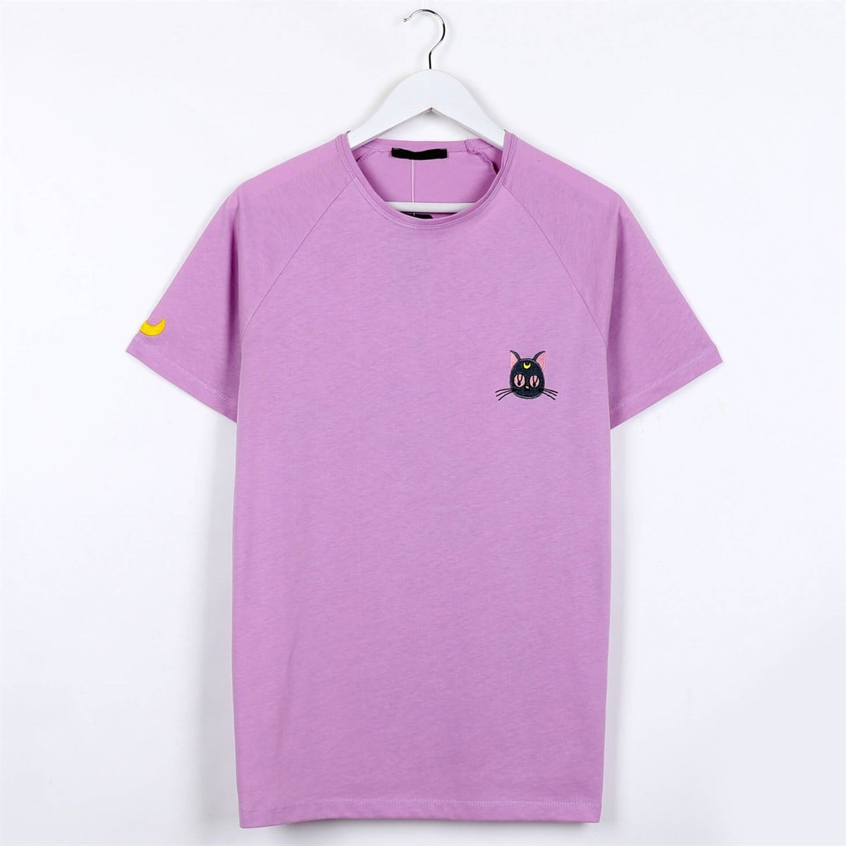 Sailor Moon Luna Nakışlı Unisex Lila T-shirt 