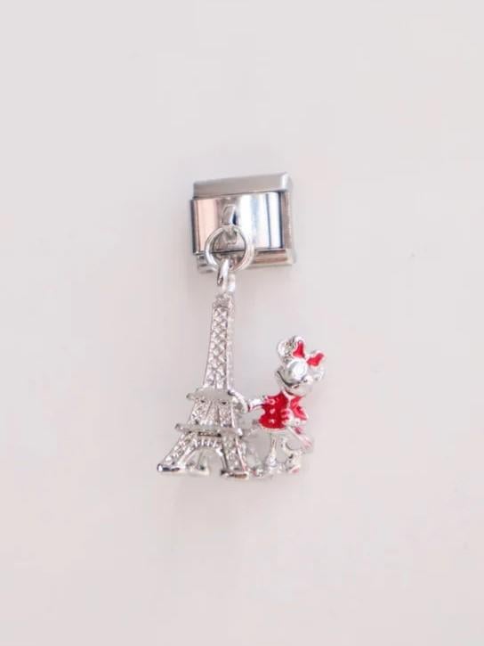 Sallantılı Eyfel Kuleli Mickey Mouse İtalyan Charm