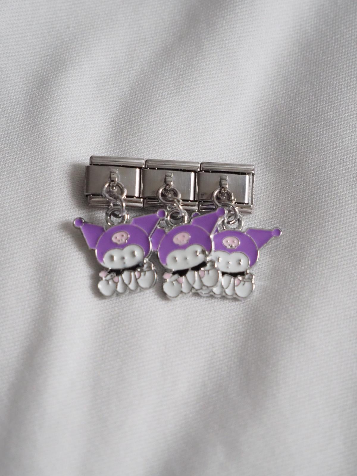 Sallantılı Kuromi Mor İtalyan Charm