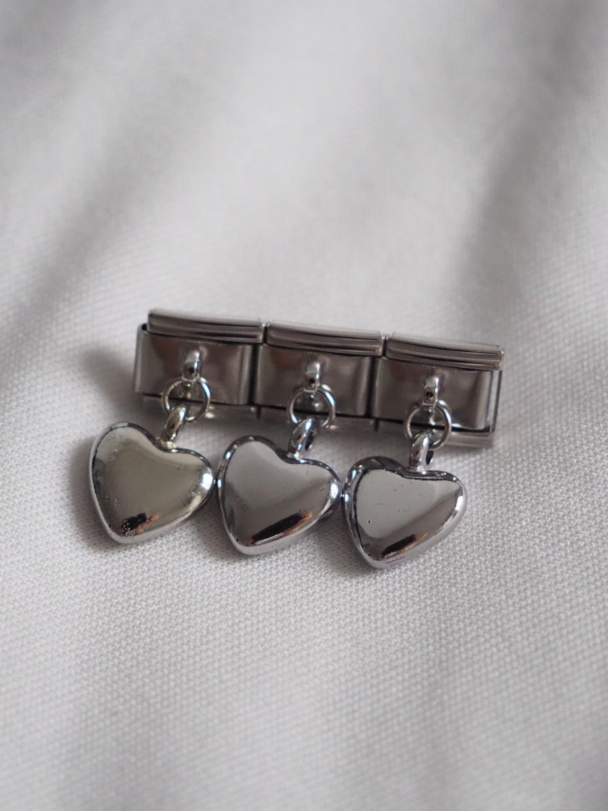 Sallantılı Minimal Kalp İtalyan Charm