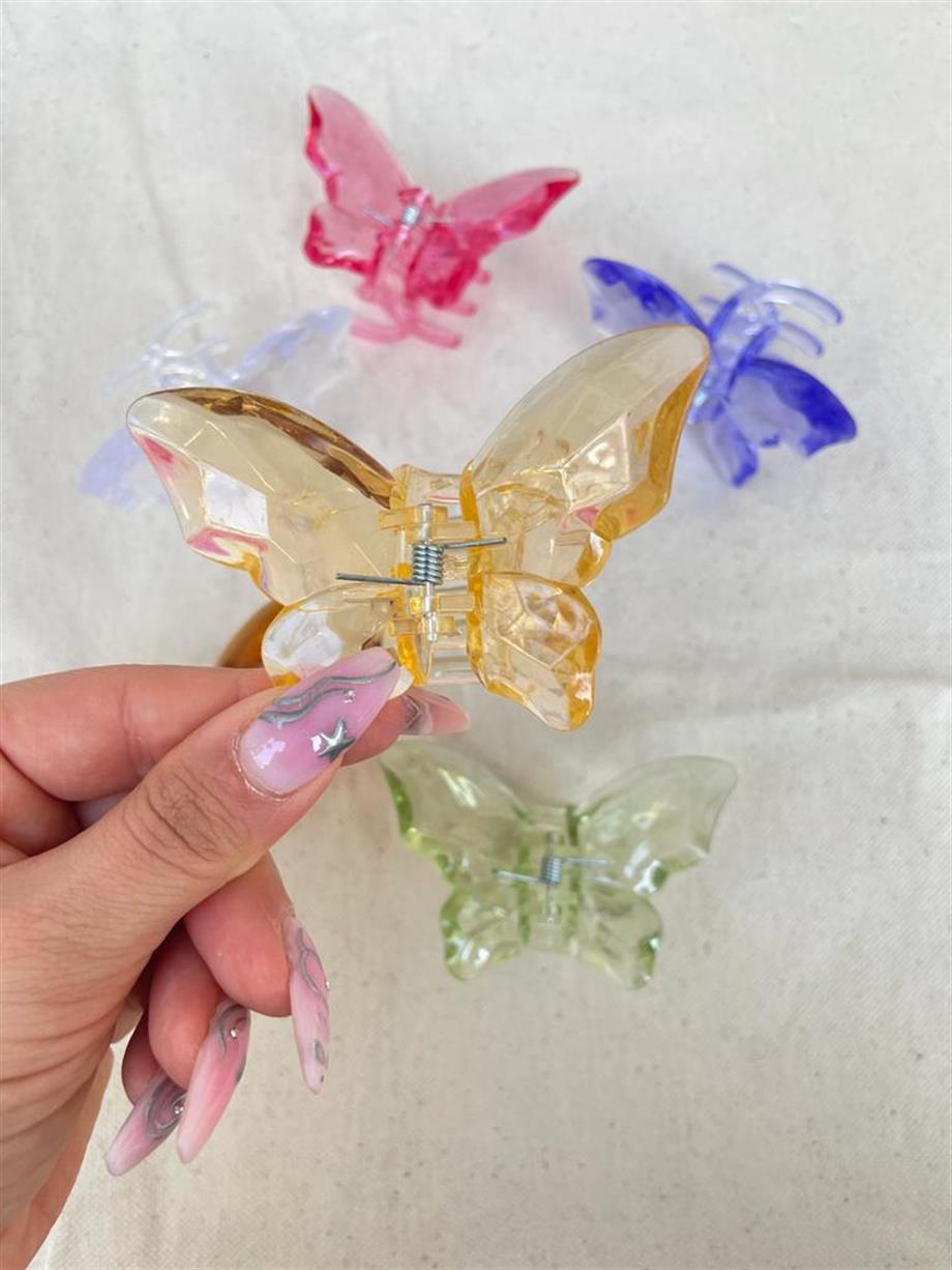 Şeffaf Kelebek Mandal Toka