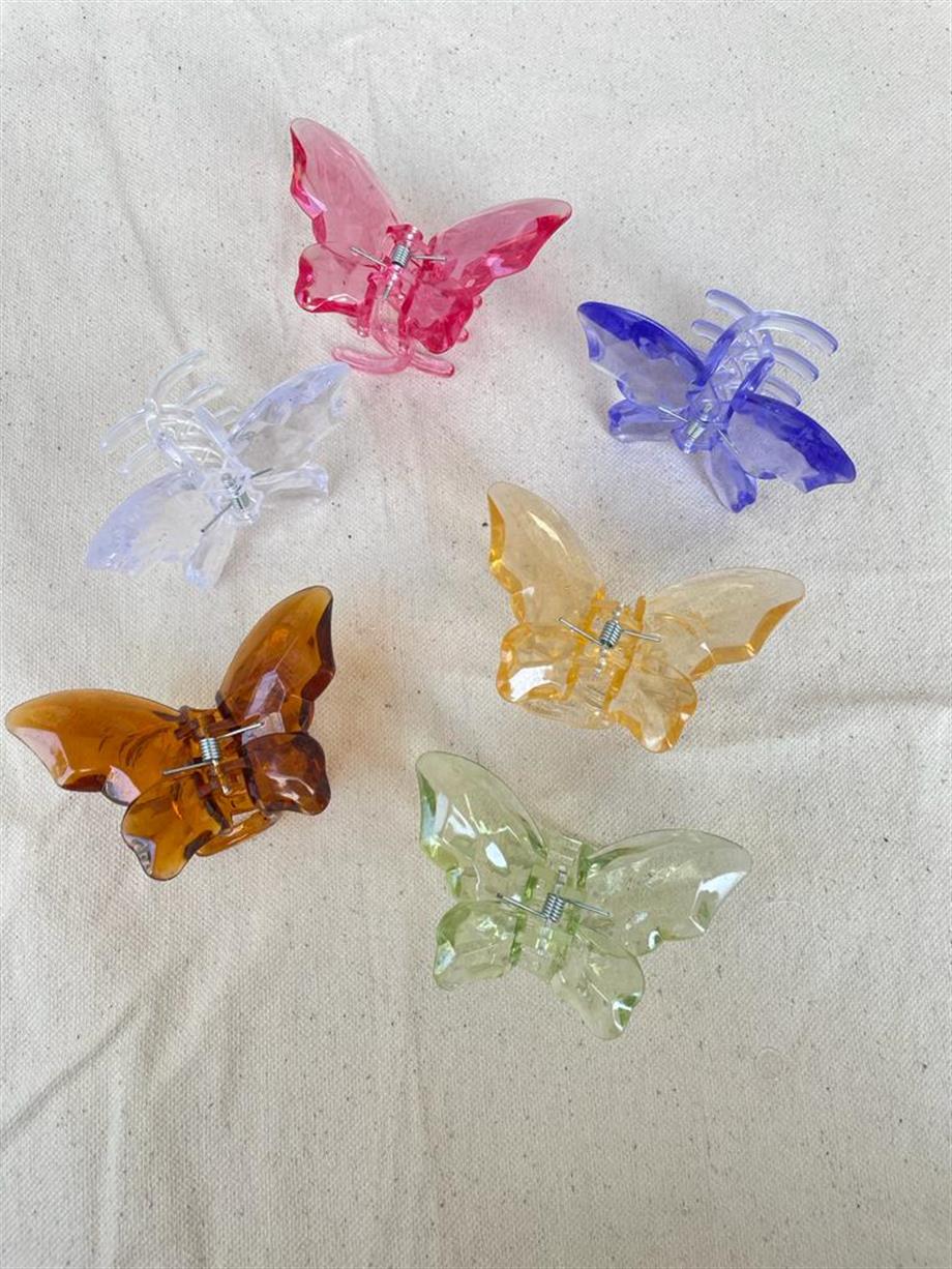 Şeffaf Kelebek Mandal Toka