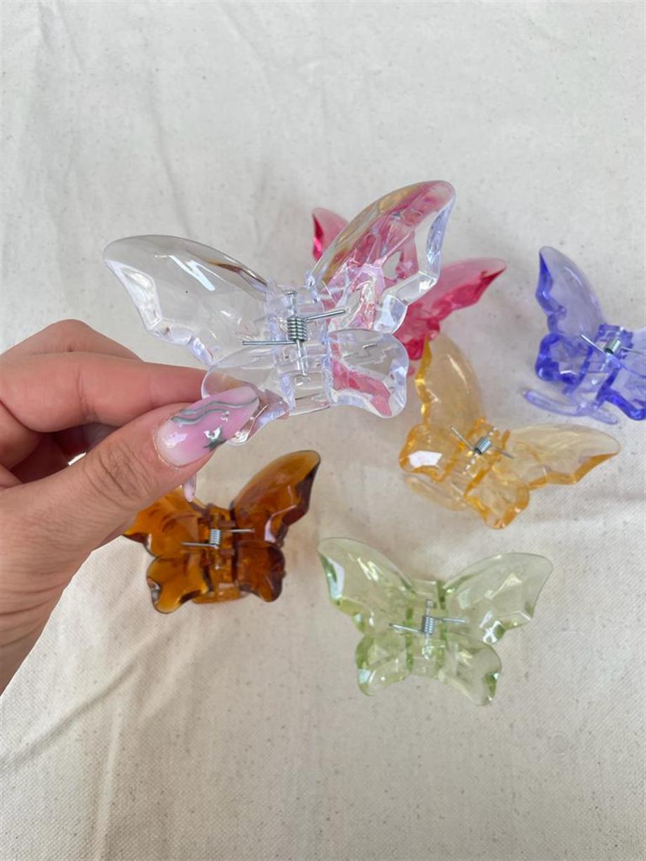 Şeffaf Kelebek Mandal Toka