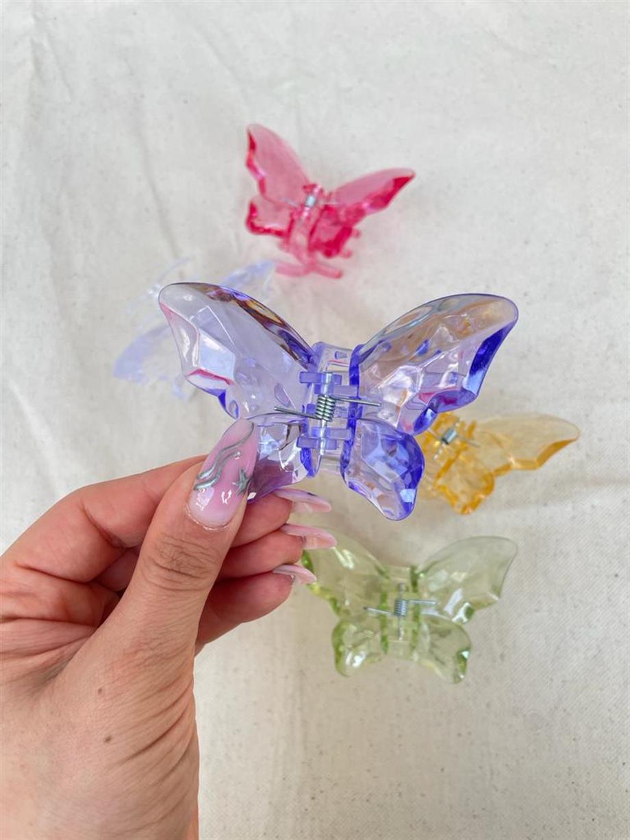 Şeffaf Kelebek Mandal Toka