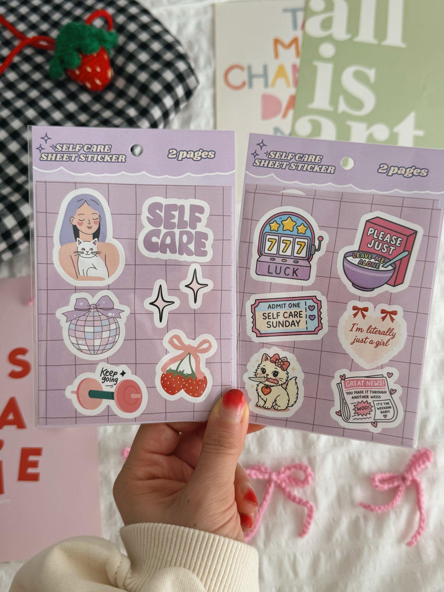 Self Care Sheet 2li Sayfa Sticker