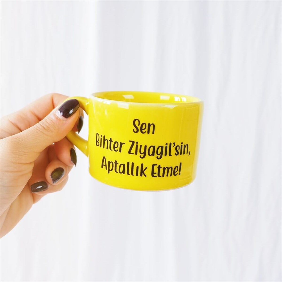 Sen Bihter Ziyagilsin Sarı Mini Kupa