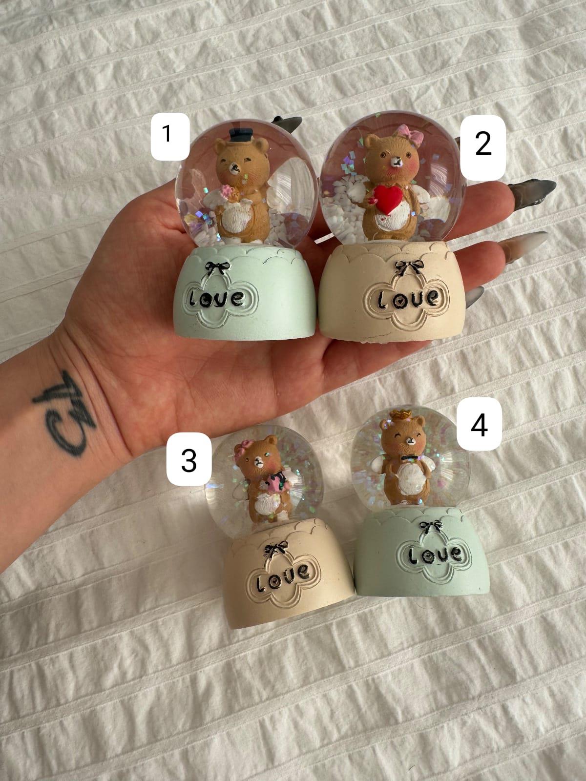 Sevimli Ayıcık Mini Işıklı Kar Küresi