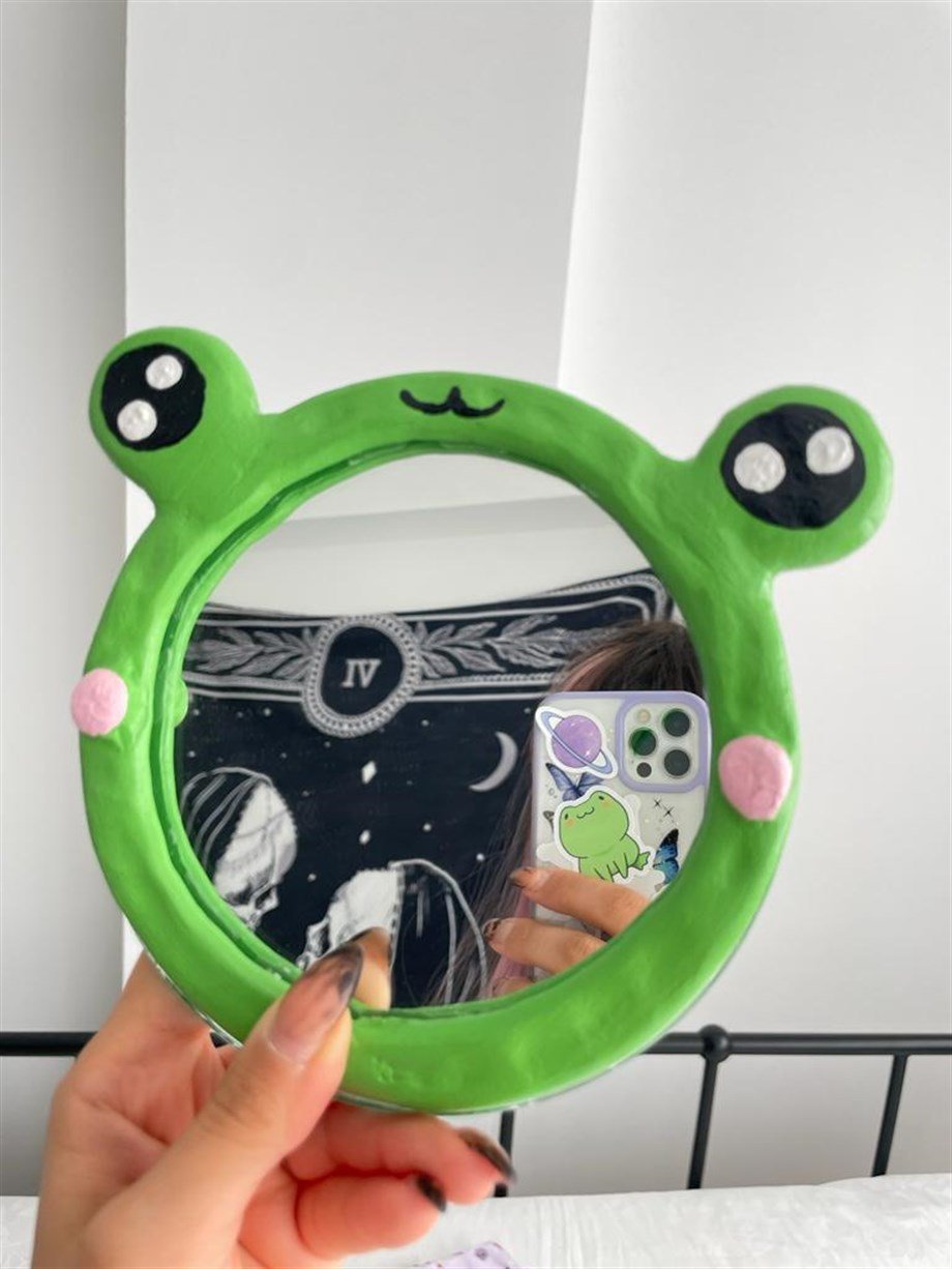 Sevimli Kurbağa Ayna I Handmade