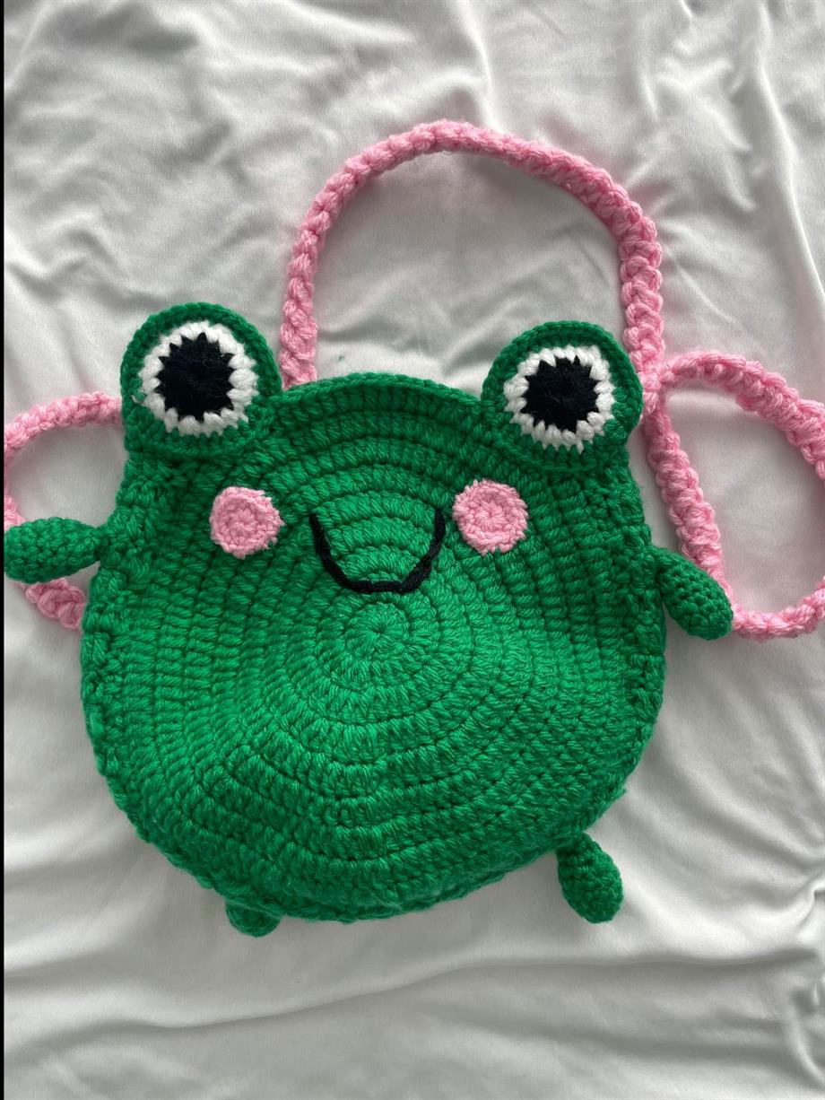 Sevimli Kurbağa Örgü Çanta I Handmade