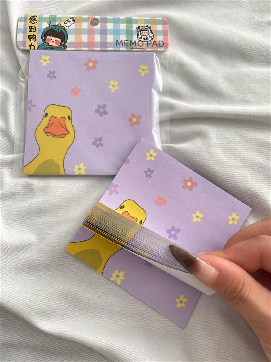 Sevimli Ördek Memo Pad Kare Not Defteri