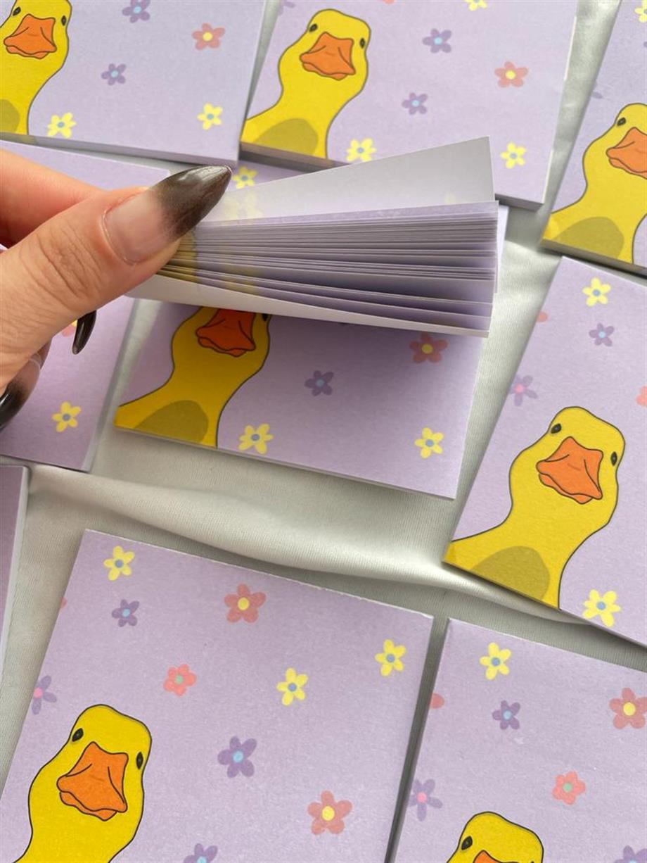 Sevimli Ördek Memo Pad Kare Not Defteri