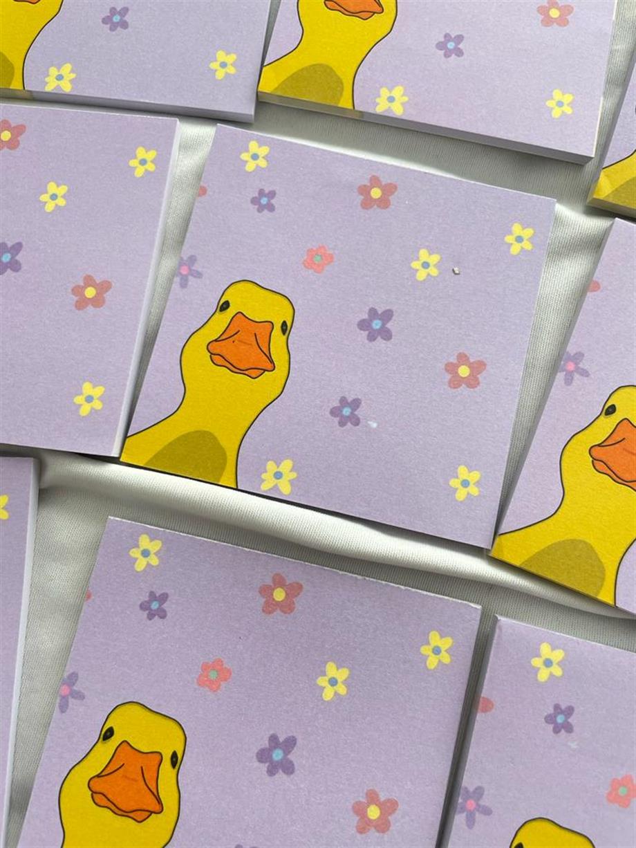 Sevimli Ördek Memo Pad Kare Not Defteri