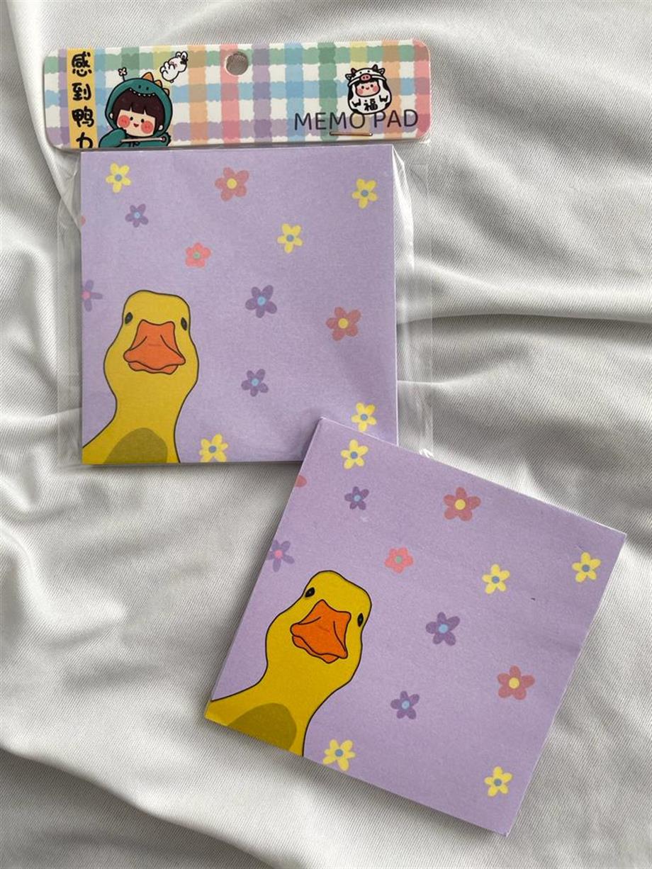 Sevimli Ördek Memo Pad Kare Not Defteri