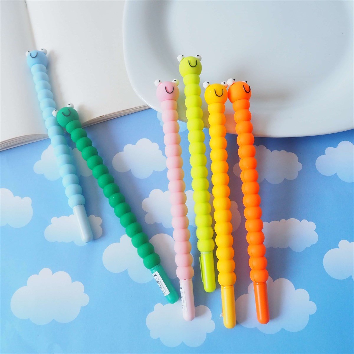 Sevimli Tırtıl Büyük Jel Kalem Renkleri