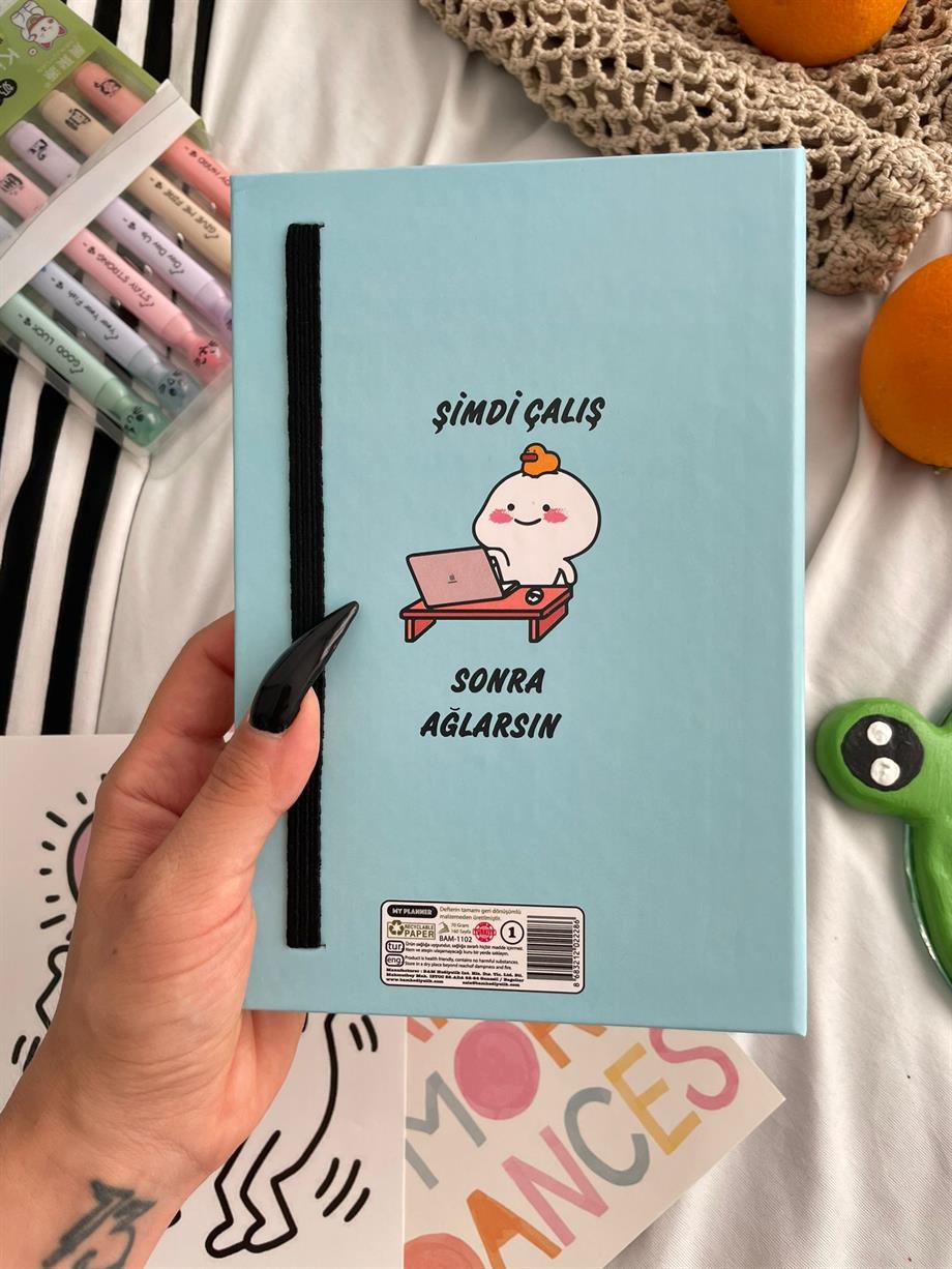 Şimdi Çalış Sonra Ağlarsın Lastikli Sert Kapak Defter