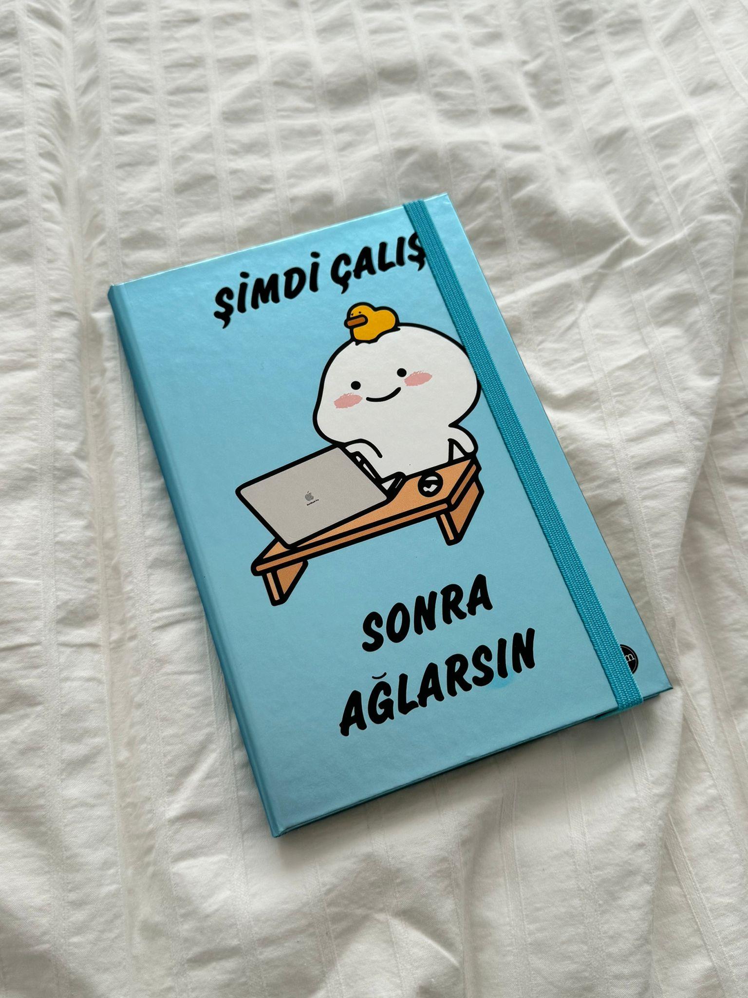 Şimdi Çalış Sonra Ağlarsın Metalik Kapak Lastikli Defter
