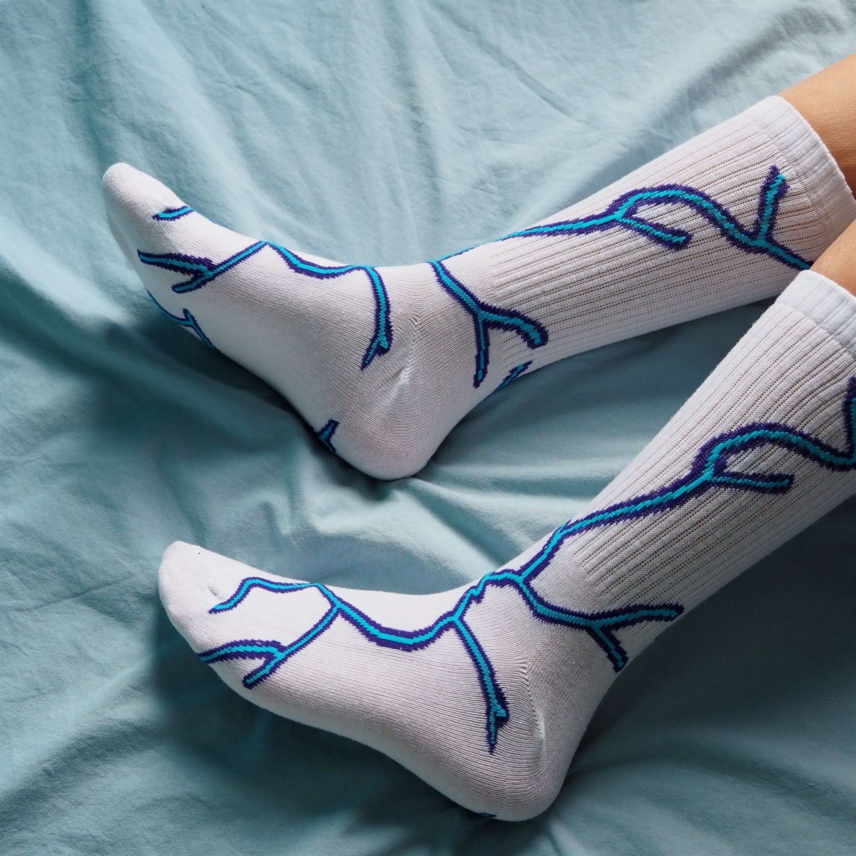 Şimşek Beyaz Çorap