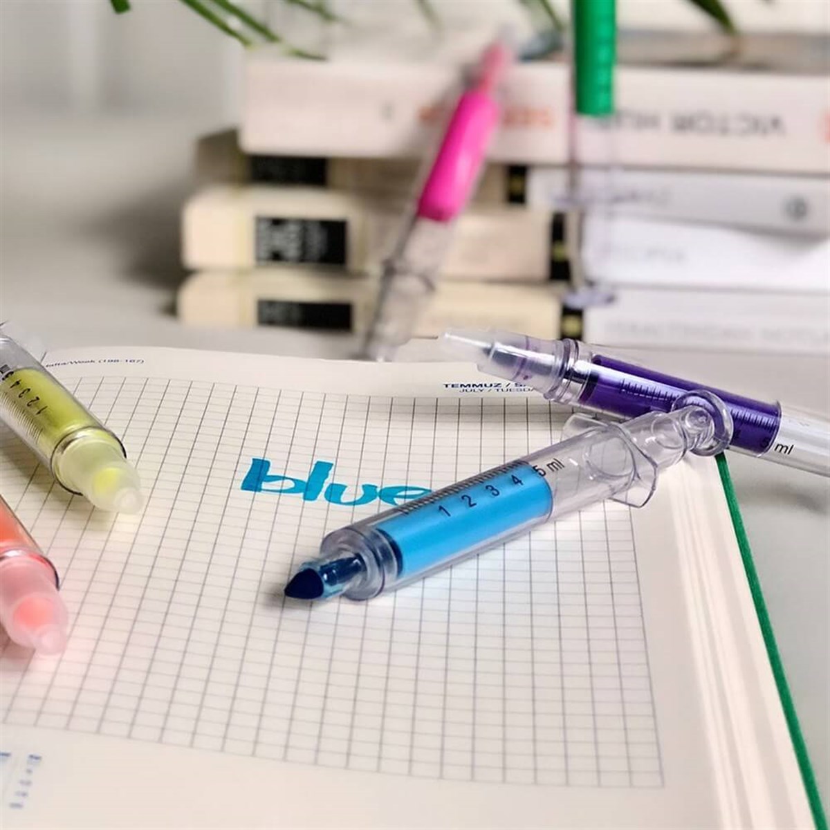 Şırınga 6'lı Keçeli Kalem