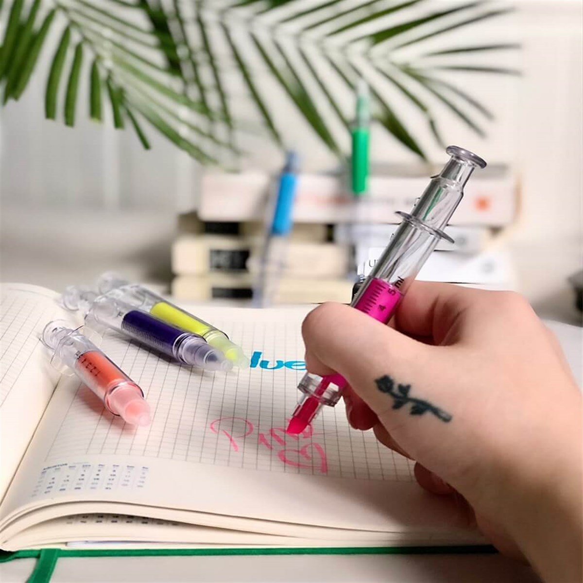 Şırınga 6'lı Keçeli Kalem