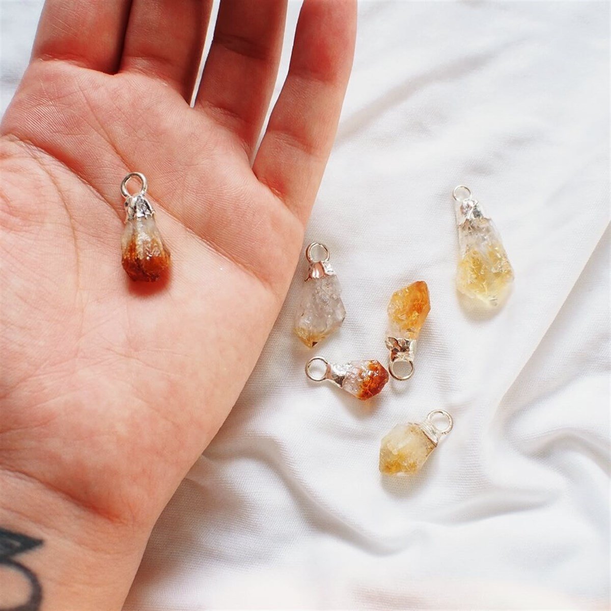 Sitrin Doğal Taş Aksesuar Charmı I DIY
