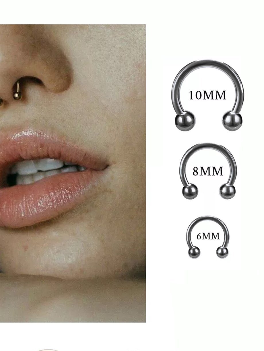 Siyah Halka Piercing Boyut Seçenekleri